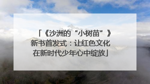 《沙洲的“小树苗”》新书首发式：让红色文化在新时代少年心中绽放