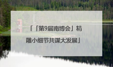 「第9届南博会」精雕小细节共谋大发展