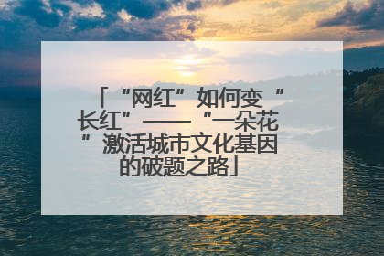 “网红”如何变“长红”——“一朵花”激活城市文化基因的破题之路