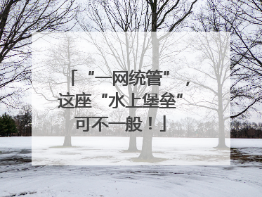 “一网统管”，这座“水上堡垒”可不一般！