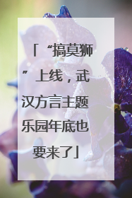 “搞莫狮”上线，武汉方言主题乐园年底也要来了