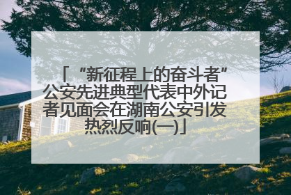 “新征程上的奋斗者”公安先进典型代表中外记者见面会在湖南公安引发热烈反响(一)
