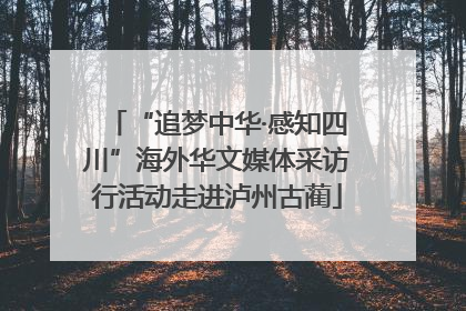 “追梦中华·感知四川”海外华文媒体采访行活动走进泸州古蔺