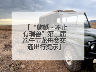 “麒麟・不止有瑞兽”第三届端午节龙舟赛交通出行提示