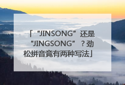 “JINSONG”还是“JINGSONG”？劲松拼音竟有两种写法