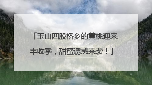 玉山四股桥乡的黄桃迎来丰收季，甜蜜诱惑来袭！