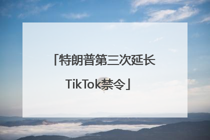 特朗普第三次延长TikTok禁令