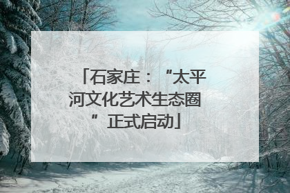 石家庄：“太平河文化艺术生态圈”正式启动