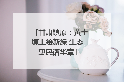 甘肃镇原：黄土塬上绘新绿 生态惠民谱华章