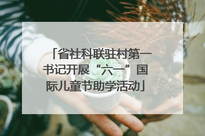 省社科联驻村第一书记开展“六一”国际儿童节助学活动