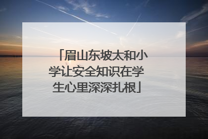 眉山东坡太和小学让安全知识在学生心里深深扎根