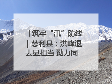 筑牢“汛”防线｜慈利县：洪峰退去显担当 勠力同心启新篇