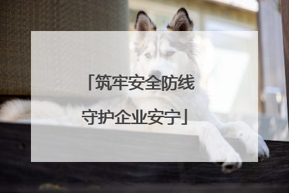 筑牢安全防线 守护企业安宁