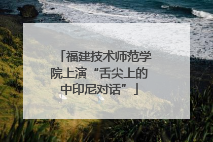 福建技术师范学院上演“舌尖上的中印尼对话”