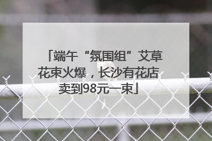 端午“氛围组”艾草花束火爆，长沙有花店卖到98元一束