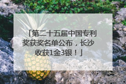 第二十五届中国专利奖获奖名单公布，长沙收获1金3银！