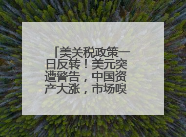 美关税政策一日反转！美元突遭警告，中国资产大涨，市场嗅到危险气息→