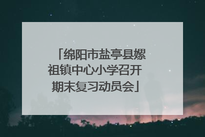 绵阳市盐亭县嫘祖镇中心小学召开期末复习动员会