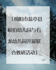 绵阳市盐亭县岐伯幼儿园与石龙幼儿园开展联合教研活动