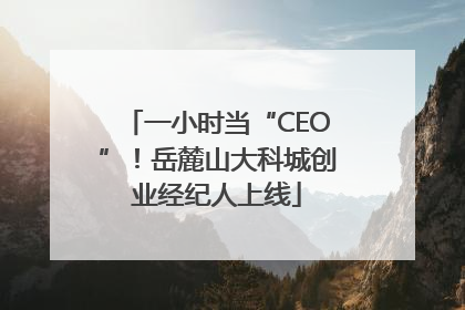 一小时当“CEO”！岳麓山大科城创业经纪人上线