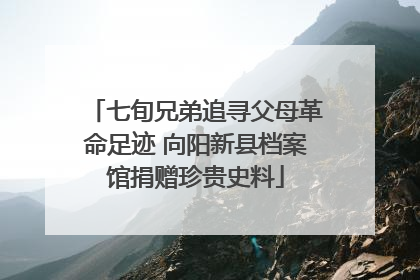七旬兄弟追寻父母革命足迹 向阳新县档案馆捐赠珍贵史料