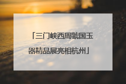三门峡西周虢国玉器精品展亮相杭州