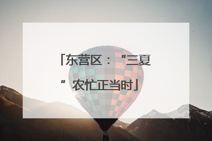 东营区：“三夏”农忙正当时