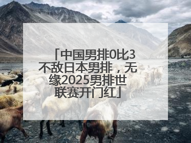 中国男排0比3不敌日本男排，无缘2025男排世联赛开门红