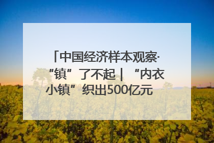 中国经济样本观察·“镇”了不起｜“内衣小镇”织出500亿元“里子产业”