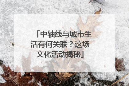 中轴线与城市生活有何关联？这场文化活动揭秘