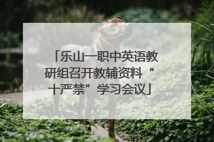 乐山一职中英语教研组召开教辅资料“十严禁”学习会议