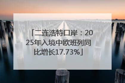 二连浩特口岸：2025年入境中欧班列同比增长17.73%