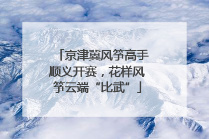 京津冀风筝高手顺义开赛，花样风筝云端“比武”
