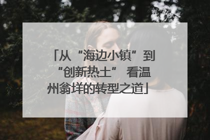 从“海边小镇”到“创新热土” 看温州翁垟的转型之道