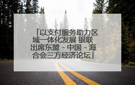 以支付服务助力区域一体化发展 银联出席东盟－中国－海合会三方经济论坛