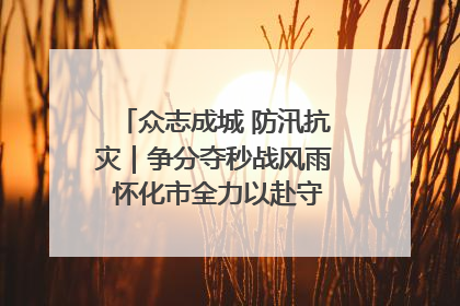众志成城 防汛抗灾｜争分夺秒战风雨 怀化市全力以赴守护人民群众安全