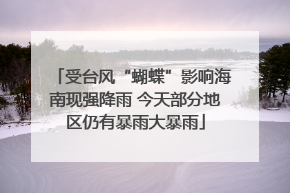 受台风“蝴蝶”影响海南现强降雨 今天部分地区仍有暴雨大暴雨