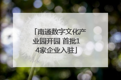 南通数字文化产业园开园 首批14家企业入驻