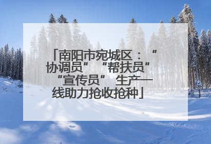 南阳市宛城区：“协调员”“帮扶员”“宣传员” 生产一线助力抢收抢种