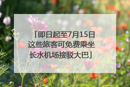 即日起至7月15日 这些旅客可免费乘坐长水机场接驳大巴
