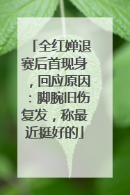 全红婵退赛后首现身，回应原因：脚腕旧伤复发，称最近挺好的