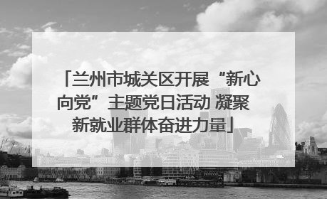 兰州市城关区开展“新心向党”主题党日活动 凝聚新就业群体奋进力量