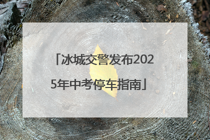 冰城交警发布2025年中考停车指南