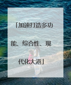 加速打造多功能、综合性、现代化大港