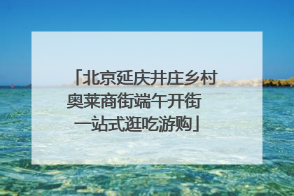 北京延庆井庄乡村奥莱商街端午开街 一站式逛吃游购