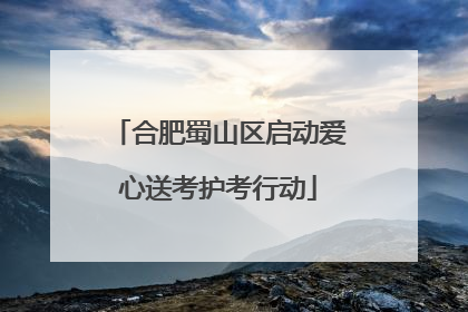 合肥蜀山区启动爱心送考护考行动