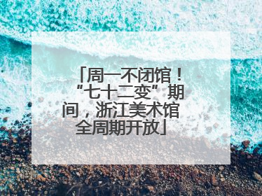 周一不闭馆！“七十二变”期间，浙江美术馆全周期开放