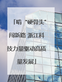 啃“硬骨头”闯新路 浙江科技力量驱动高质量发展