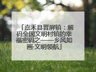 嘉禾县晋屏镇：解码全国文明村镇的幸福密码之——乡风如画·文明领航