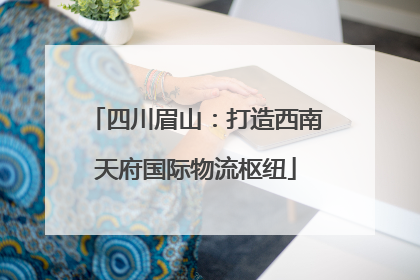 四川眉山：打造西南天府国际物流枢纽